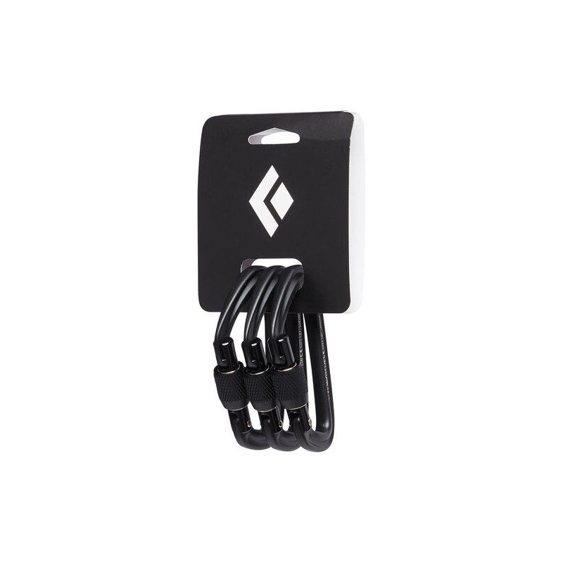 Karbinhakar Black Diamond Hotforge Screwgate Carabiner - Förpackning 3 (Svart)