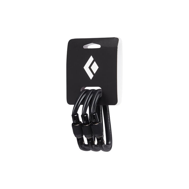 Karabijnhaken Black Diamond Hotforge Schroefhaak - Pak 3 (Zwart)