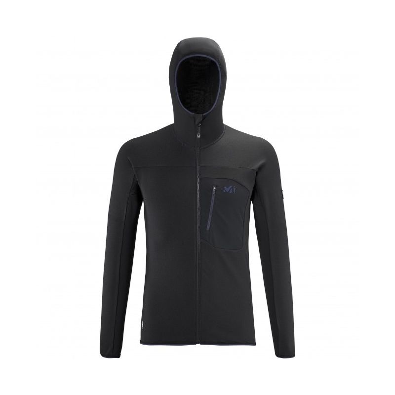 Mikrofleece til mænd Millet Trilogy Lightgrid Hoodie (sort)