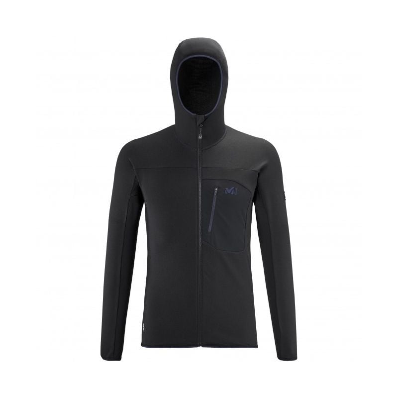 Herenmicrofleece Millet Trilogy Lightgrid Hoodie (zwart)