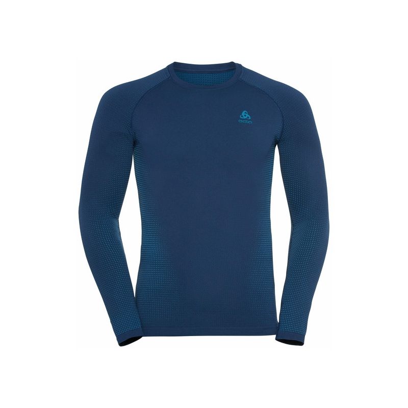 Teknisk T-shirt med lange ærmer Odlo PERFORMANCE WARM ECO (estate Blue - Atomic Blue) Mænd