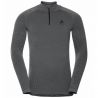 T-shirt Ml 1/2 Zip Performance Warm Odlo (grey Melange - Black)