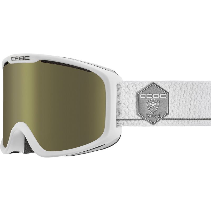 Ski Mask Cébé Falcon OTG (White Grey Matte Dark Rose Flash Gold Cat.3)