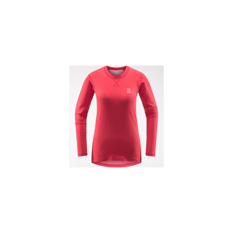 Zwischenschicht HAGLÖFS L.I.M Mid Roundneck (Hibiscus Red) Frau