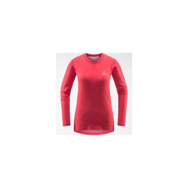 Mellomlag HAGLÖFS LIM Mid Roundneck (Hibiscus Rød) kvinne