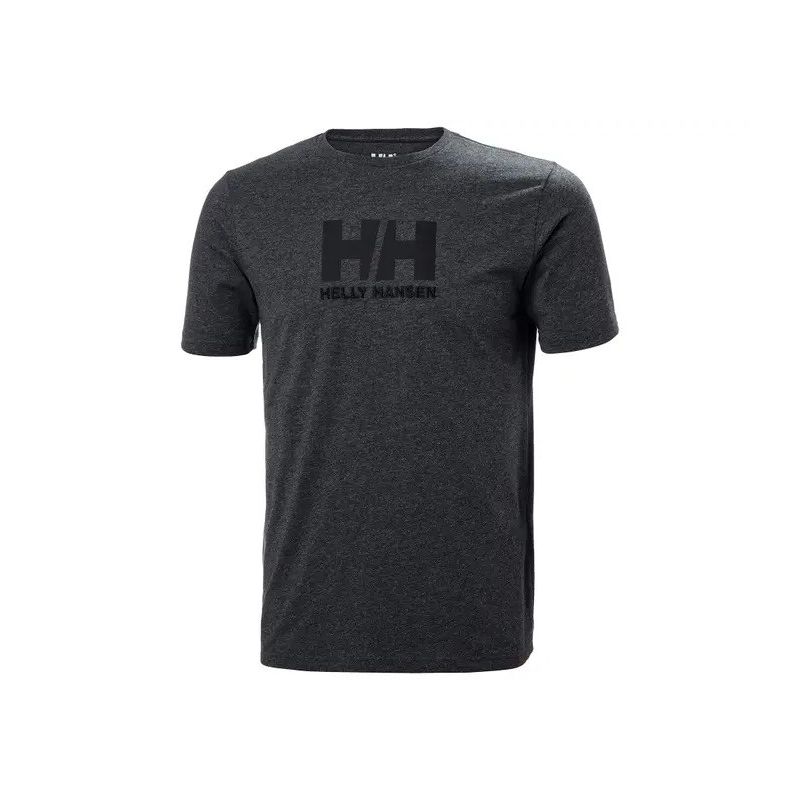 Camiseta Helly Hansen Logo (Ebony melange) Hombres