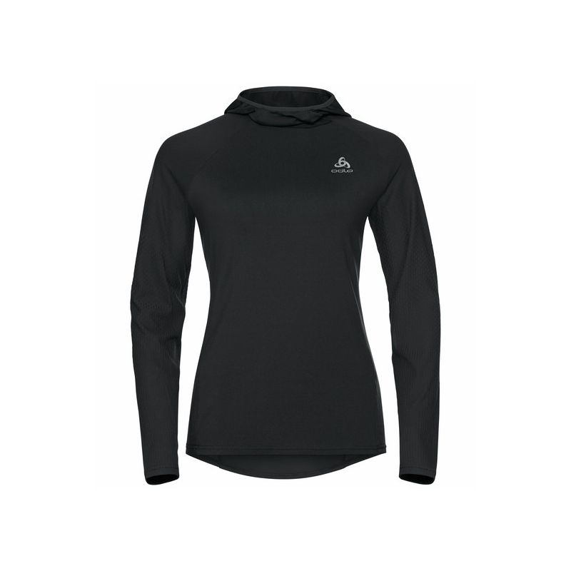 Odlo Zeroweight Ceramiwarm (black) Hooded Sweater Women