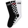Lots chaussettes Vans Mn Classic Crew 3 paires - 43/47.5 (Black/checkerboard)