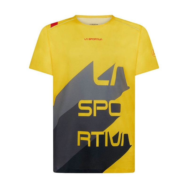 La Sportiva Stream trail running T-shirt (Geel/Carbon)