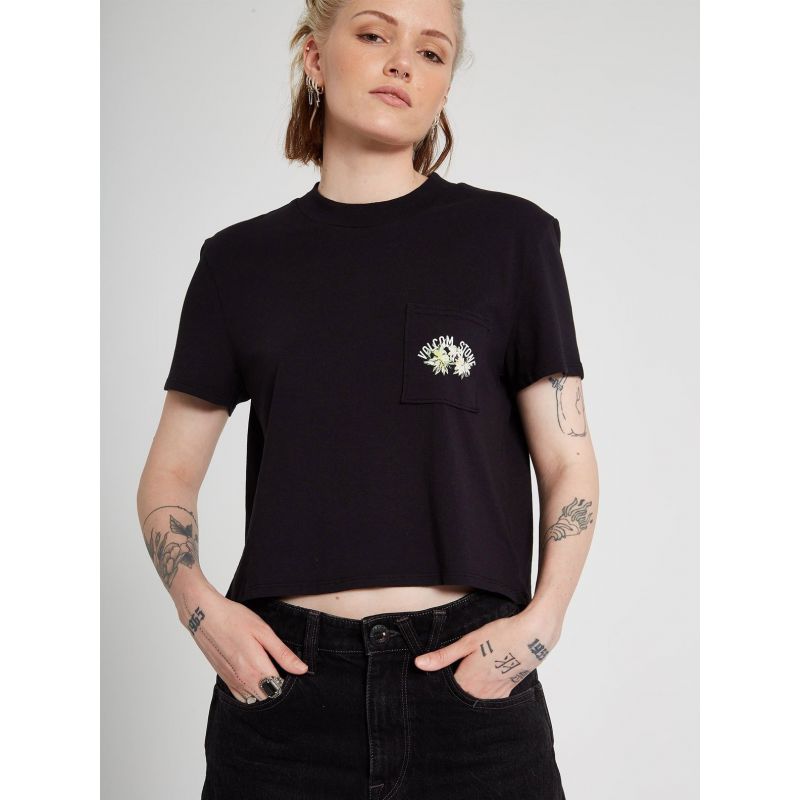 T-shirt VOLCOM Pocket Dial (Noir) femme