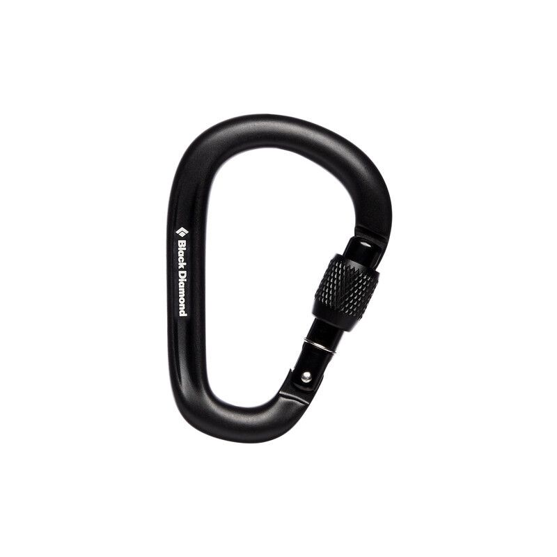 Karabijnhaak Black Diamond Pearlock Screwgate (zwart)