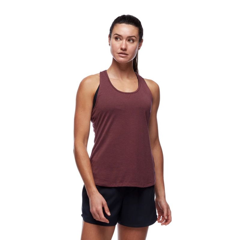 Women's Black Diamond Splitter Climbing Tank (Cherrywood Stripe)