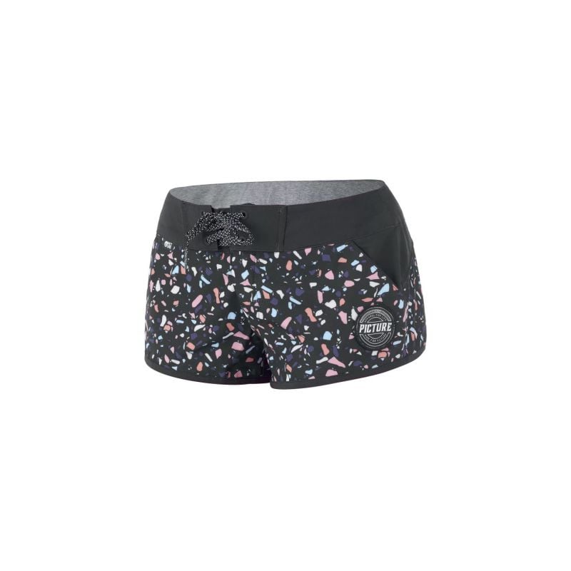 Frauen Bordshorts Bild Hawaii (Terrazzo Schwarz)