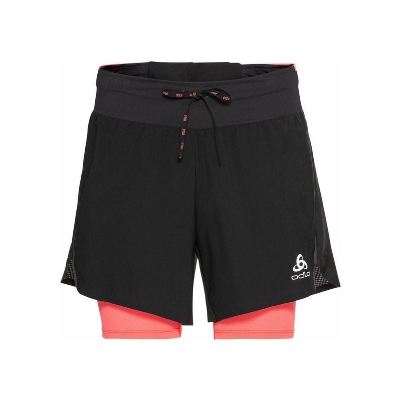 2 In 1 Short Odlo Axalp Trail (svart - Siesta) Kvinnor