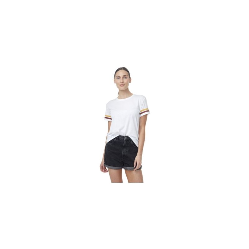 Tentree Retro Stripes T-Shirt (White) Women