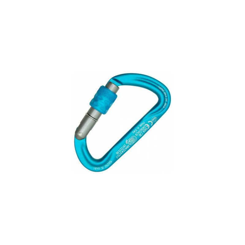 KONG Argon SA Skruekarabiner (CYAN / GRAY / CYAN)