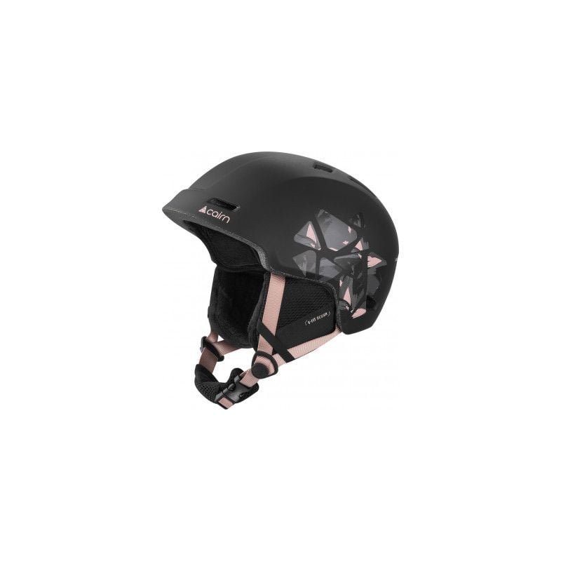 Women's ski helmet Cairn Meteor (Black Powder Pink Leaf)