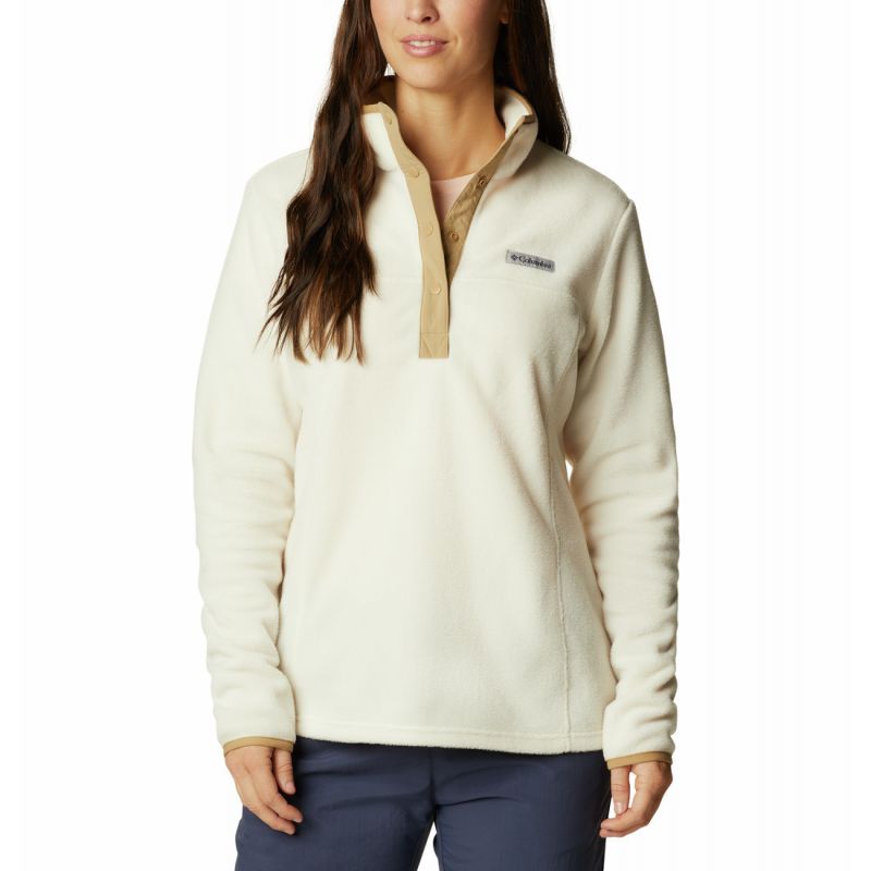 Pile con mezza zip Columbia Benton Springs Half Snap (Chalk Beach) Donna