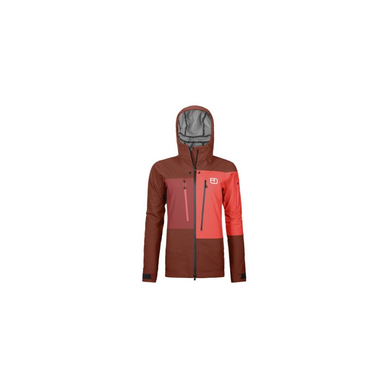 Freeride-Jacke Ortovox 3l Deep Shell Jacket (Clay Orange) Women