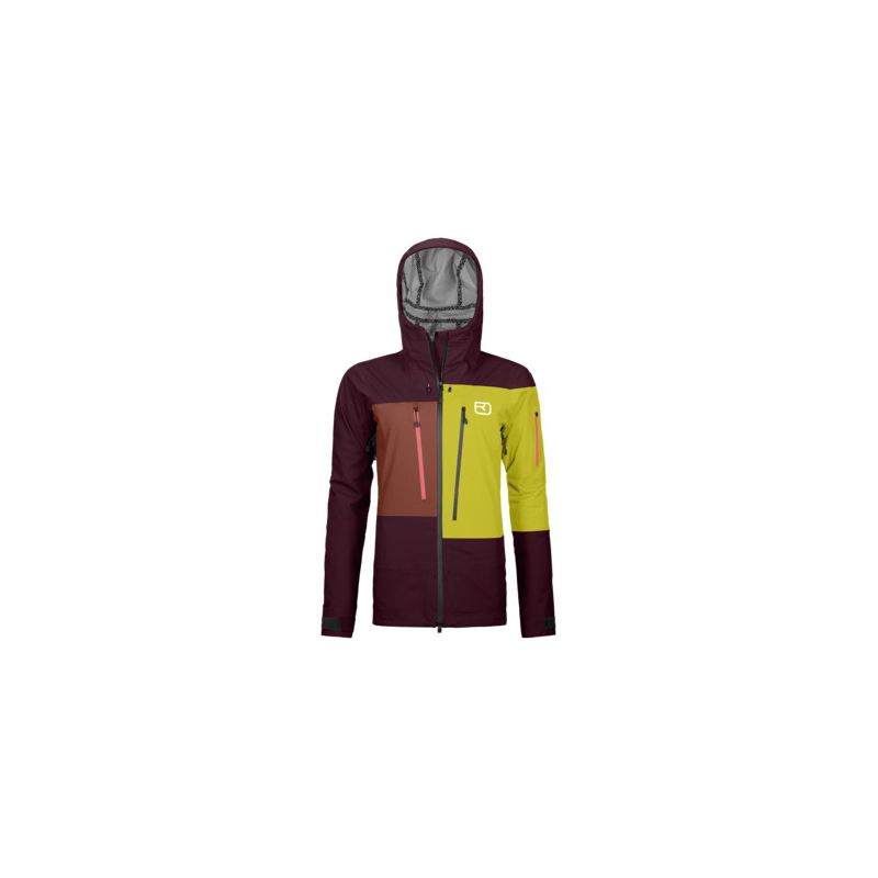 Freeride jacket Ortovox 3l Deep Shell Jacket (Dark Wine) woman