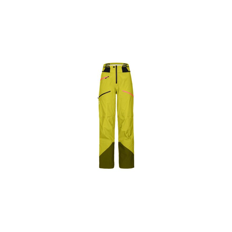 Pantalon de freeride ORTOVOX 3l Deep Shell Pants (Dirty Daisy) femme