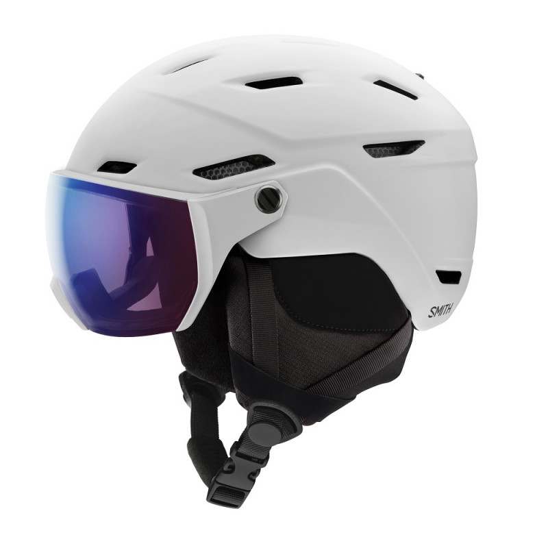 Helm mit Visier Smith Survey (MATTE WHITE / CHROMAPOP PRO PHOTOCHROMIC ROSE FLASH) Unisex