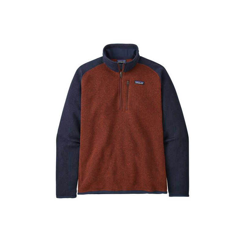 Polaire Patagonia Better Sweater 1/4 Zip (Barn Red W/new Navy) homme
