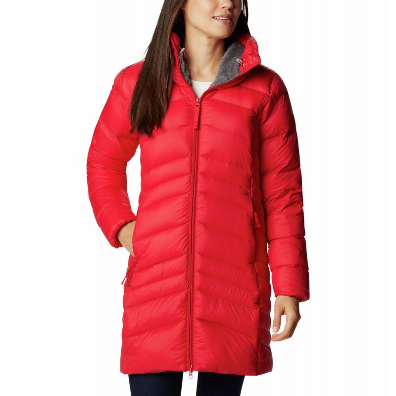 Dames lange donsjas Columbia Autumn Park Down Mid (Rode Lelie)