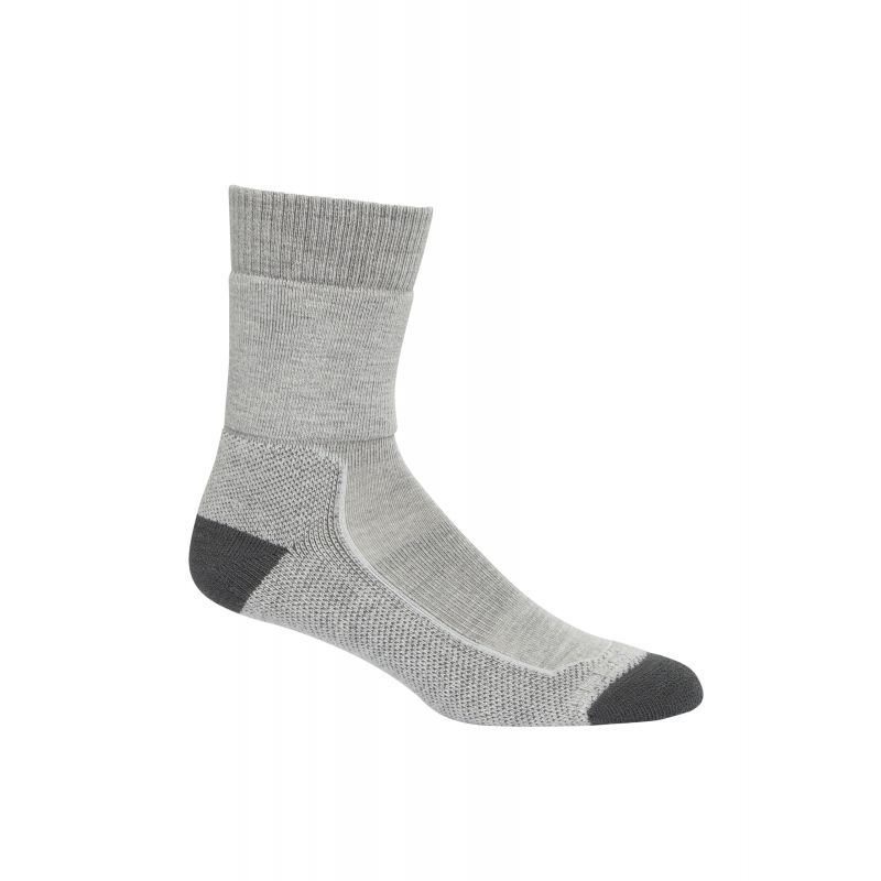 Chaussettes de randonnée Icebreaker Hike+ Medium crew (Blizzard/heather) Femme
