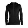 Polaire Icebreaker Quantum III Ls Zip Hood (Arctic Teal) femme