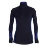 ICEBREAKER BodyfitZONE ™ 260 Zone pitkähihainen puoliksi vetoketjullinen korkeakaulainen tekninen yläosa (Jet Heather / Black) n