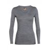 Icebreaker 200 Oasis Ls V (Gritstone Heather) technische topvrouw