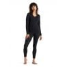Wmns donna 200 Oasis Ls V Icebreaker (Black/Snow Stripe)