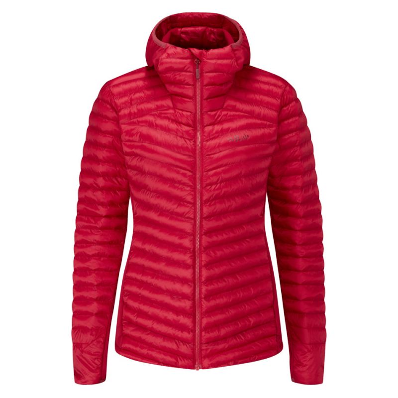 Top termico con cappuccio da donna Rab Cirrus Flex 2.0 (Ruby)