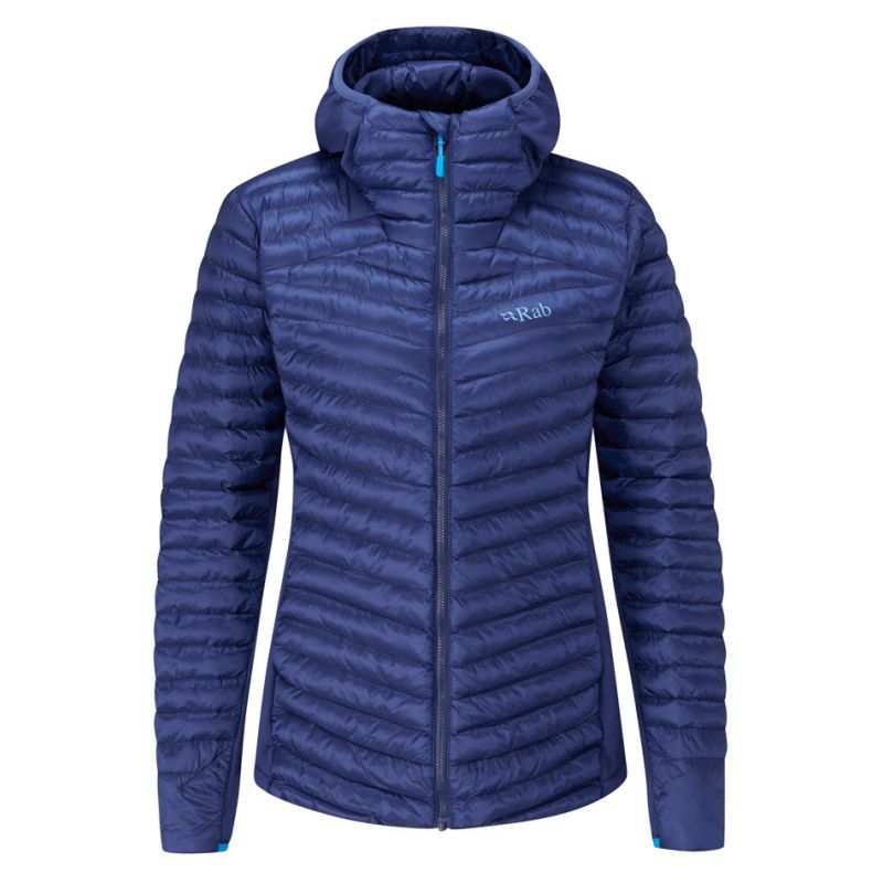 Top termico con cappuccio da donna Rab Cirrus Flex 2.0 (Nightfall Blue)
