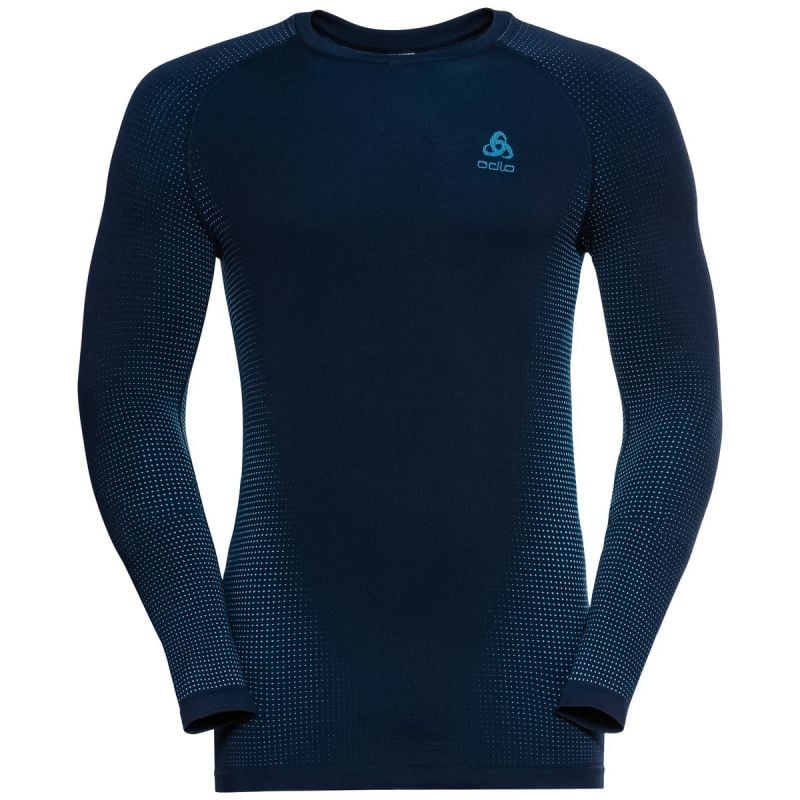 Langarmshirt Odlo PERFORMANCE WARM ECO (dark sapphire - stunning blue) Mann