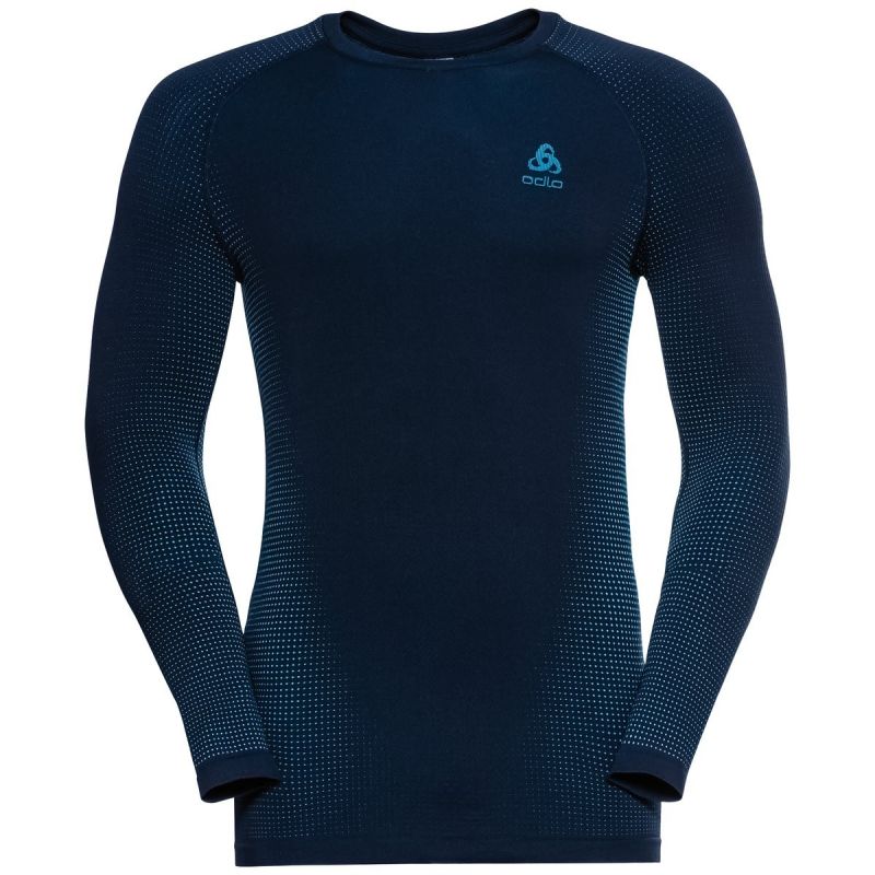 T-shirt met lange mouwen Odlo PERFORMANCE WARM ECO (dark sapphire - stunning blue) Heren