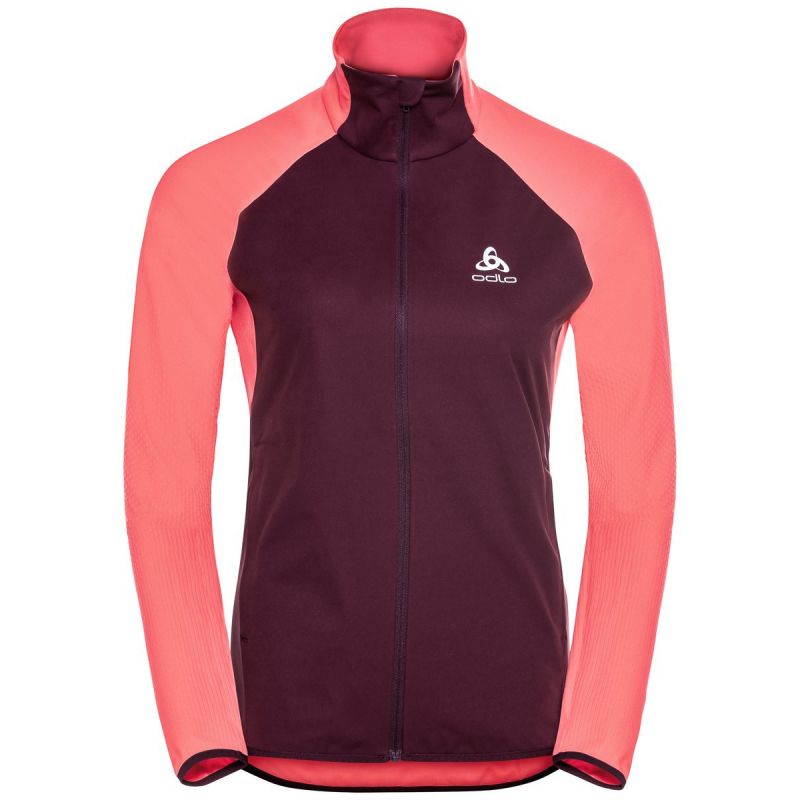 Løpejakke Odlo ZEROWEIGHT WARM HYBRID (siesta - vinsmaking) kvinne