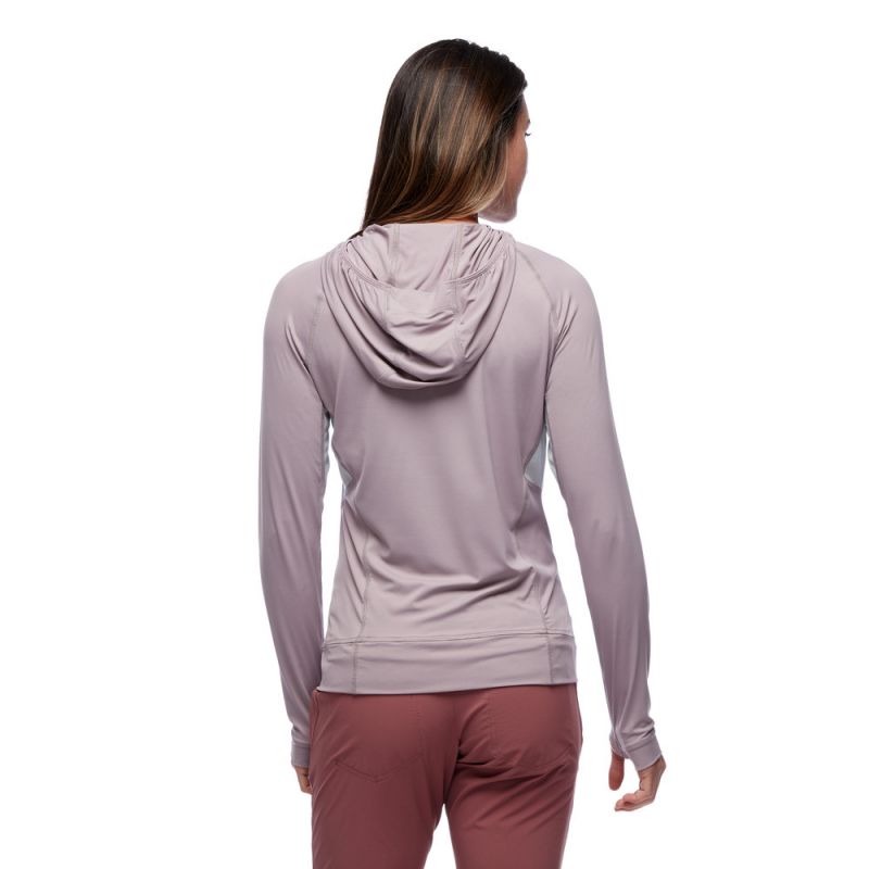 Haut technique BLACK DIAMOND Alpenglow Pro Hoody (Wood Violet) Femme