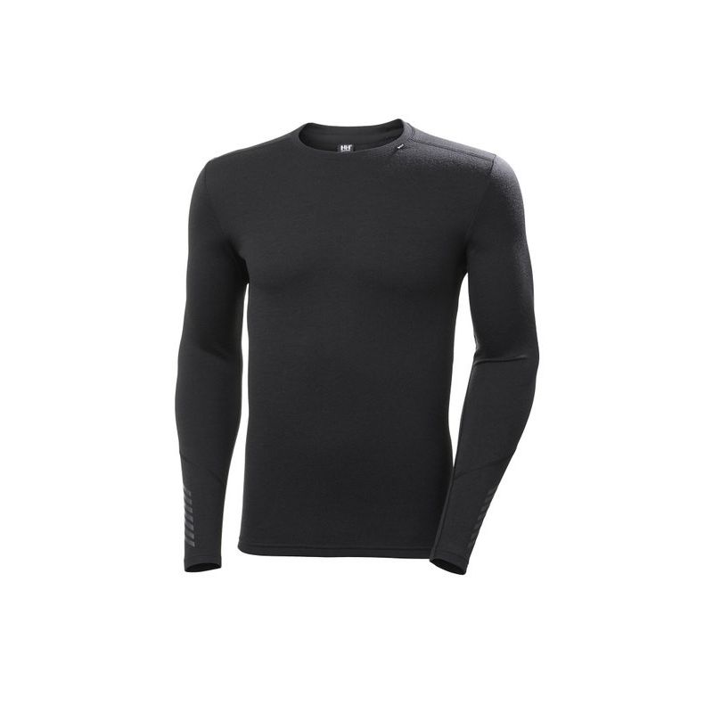 HELLY HANSEN Lifa Merino Midweight Crew (zwart) technisch herenondergoed