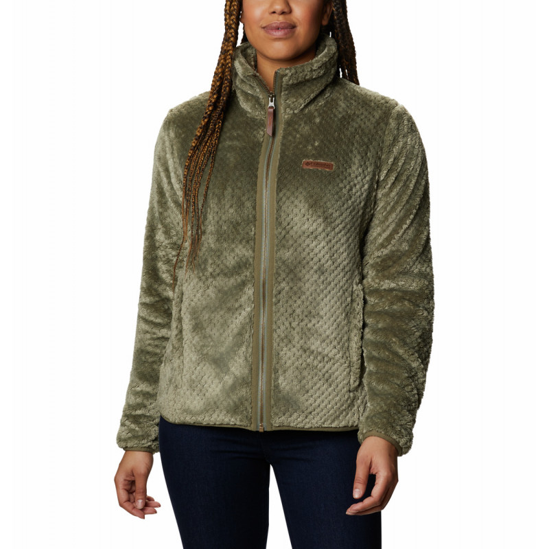 Columbia Fire Side Sherpa Fleece Jacket (Stone Green) woman