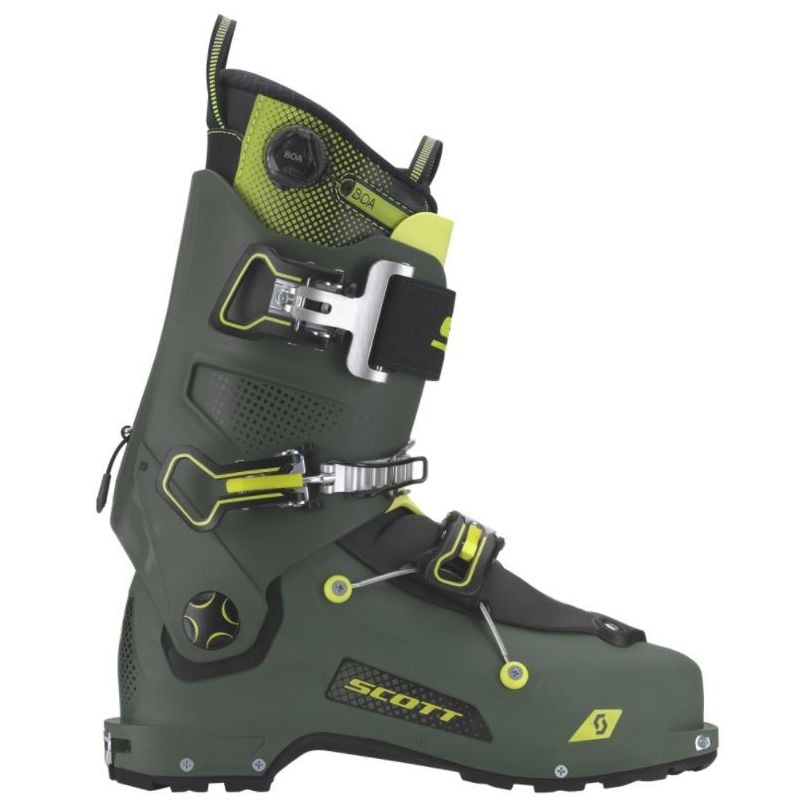 Ski sko Scott Freeguide Carbon (Military Green/gul) herre