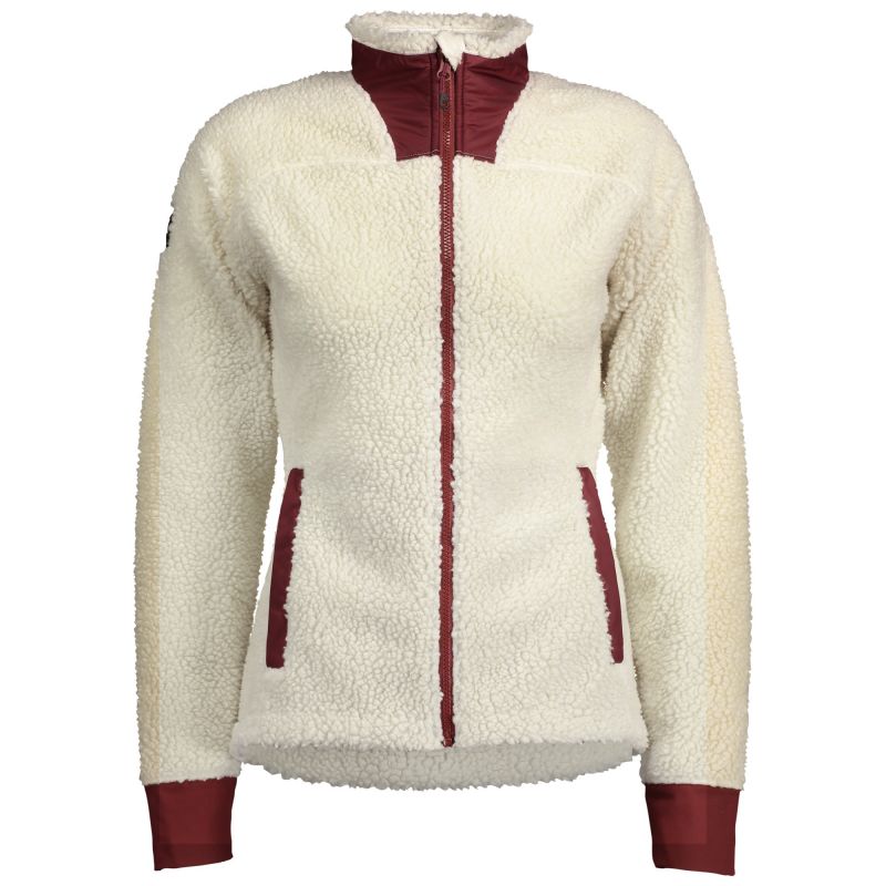 Scott Defined Heritage Pile (winterwit/amarant rood) damesfleece