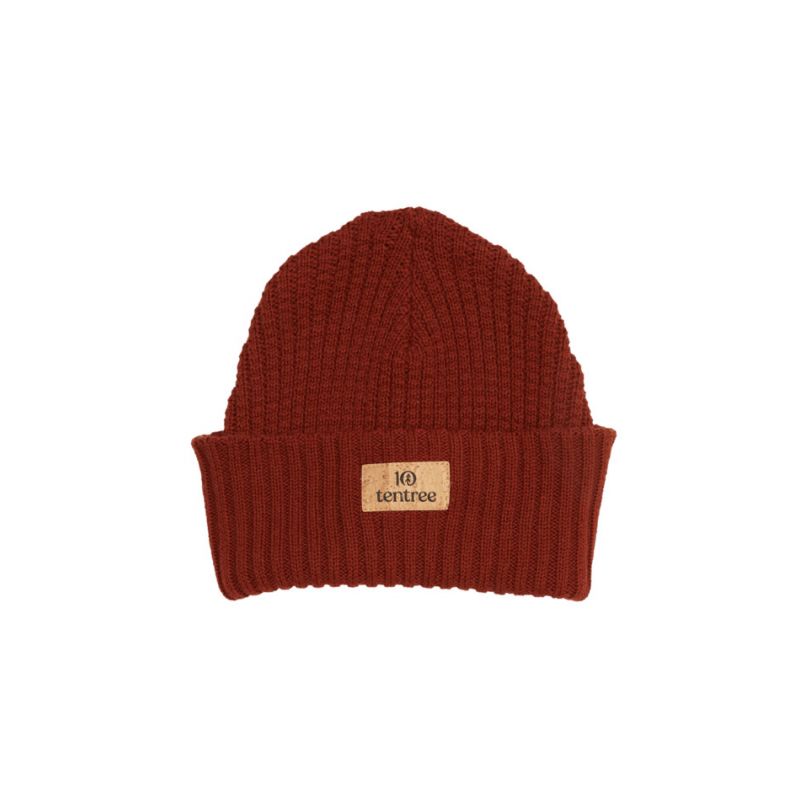 Tentree Cork Patch Beanie (Cherry Mahonie)