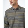 M Benson Flannel Shirt Tentree Olive Night Green Lake Ombre Plaid