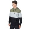 M Treefleece Blocked Reynard Hoodie Tentree Lichen Green/Hi Rise Grey Heather/Meteorite Black