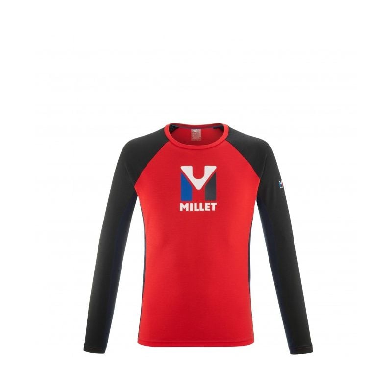 Camiseta de manga larga Millet Trilogy Logo Ls (Rojo / Negro) Hombres