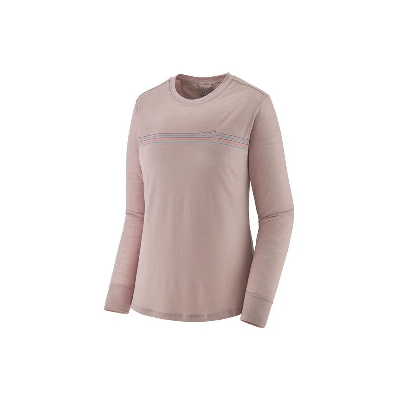Patagonia Cap Cool Merino Graphic Shirt (Fitz Roy Fader: Stingray Mauve) tekninen alkuun