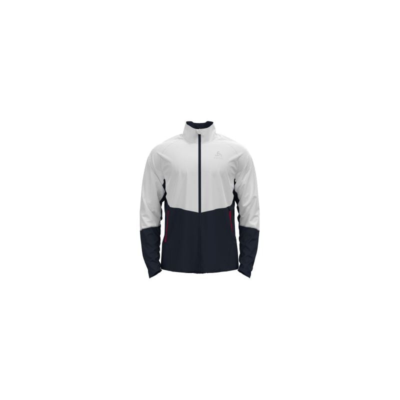 Veste ski de fond Odlo Engvik (white - dark sapphire - tango red) homme