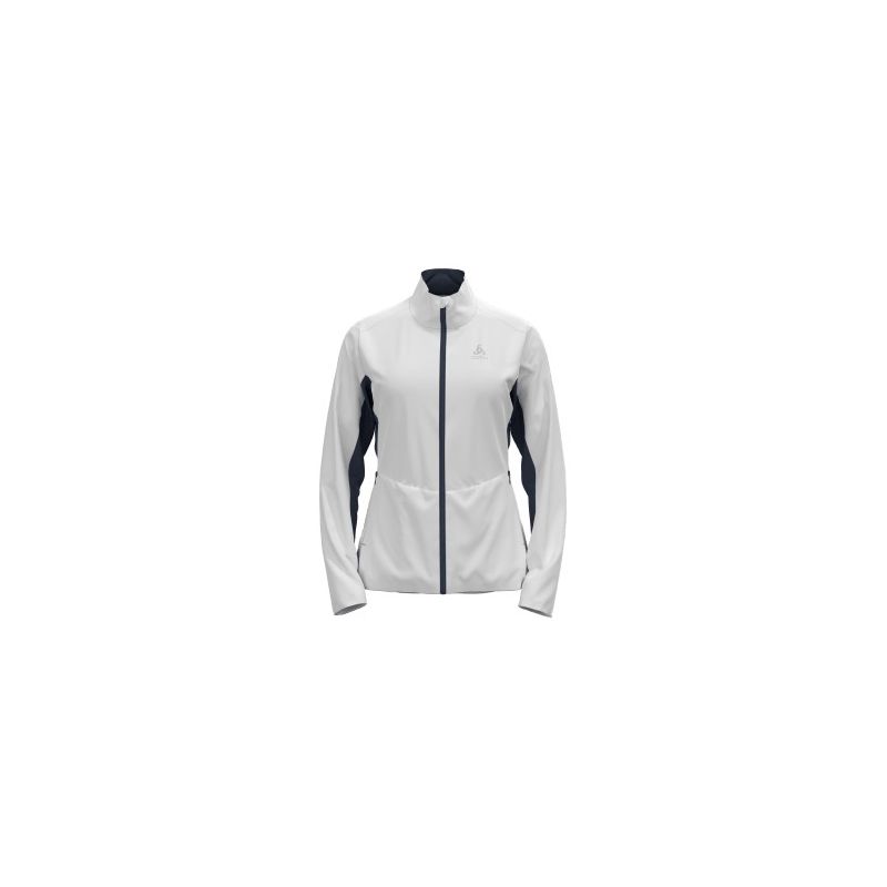 Cross-country ski jacket Odlo Markenes (white-dark sapphire) woman